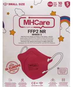 MASCHERINA FFP2 PI MHC CON ELASTICI ALLE ORECCHIE ROSA (Conf.10pz)