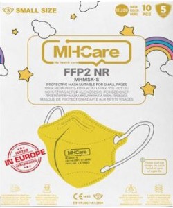 MASCHERINA FFP2 PI MHC CON ELASTICI ALLE ORECCHIE GIALLO