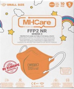 MASCHERINA FFP2 PI MHC CON ELASTICI ALLE ORECCHIE ARANCIONE